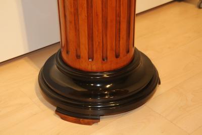 Neoclassical Rotating Pedestal Beech Wood French Polished Germany circa 1920