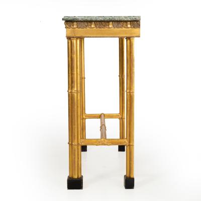 Neoclassical Simulated Bamboo Giltwood Console Pier Table 20th century