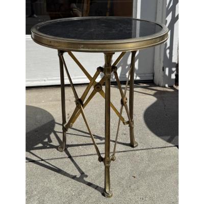 Neoclassical Style Bronze Granite Gueridon Low Side Table
