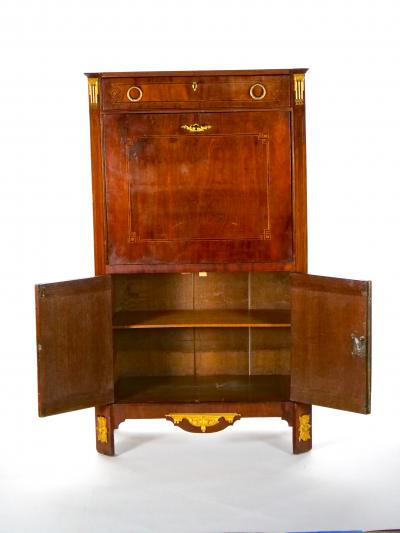 Neoclassical Style Mahogany Bronze Ormolu Mounted Secretaire