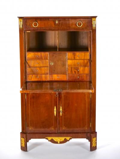 Neoclassical Style Mahogany Bronze Ormolu Mounted Secretaire