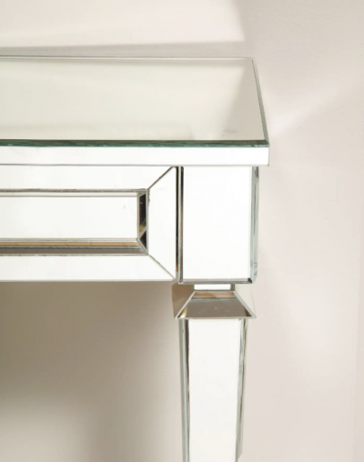 Neoclassical Style Mirrored Wall Mount Console