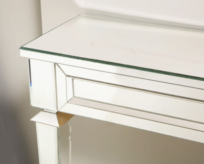 Neoclassical Style Mirrored Wall Mount Console
