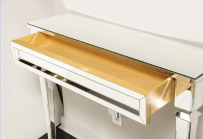 Neoclassical Style Mirrored Wall Mount Console