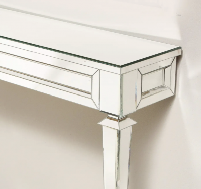 Neoclassical Style Mirrored Wall Mount Console