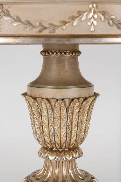 Neoclassical Style Polychrome Giltwood Center Table