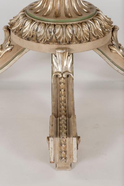 Neoclassical Style Polychrome Giltwood Center Table