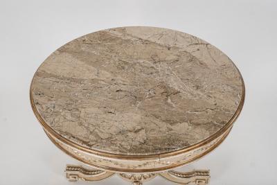 Neoclassical Style Polychrome Giltwood Center Table