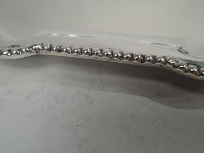 Neoclassical Style Sterling Silver Beaded Tray
