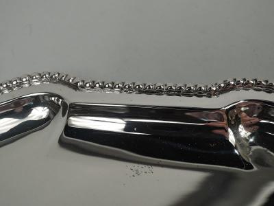Neoclassical Style Sterling Silver Beaded Tray