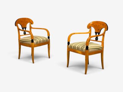 Neoclassical Ten Dining Chairs Ebonized Wood Beech Austria 1970s