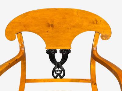 Neoclassical Ten Dining Chairs Ebonized Wood Beech Austria 1970s