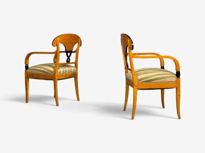 Neoclassical Ten Dining Chairs Ebonized Wood Beech Austria 1970s