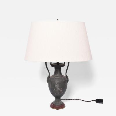 Neoclassical blackened iron lamp 1920s 