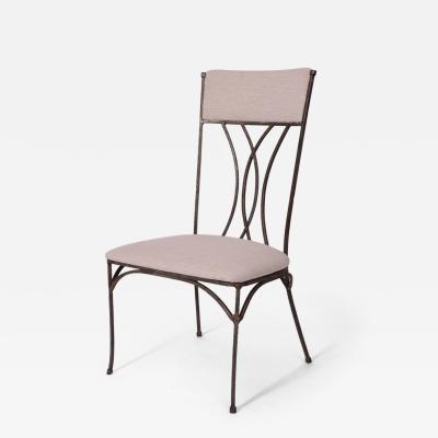 Neoclassical iron chair 1960s 