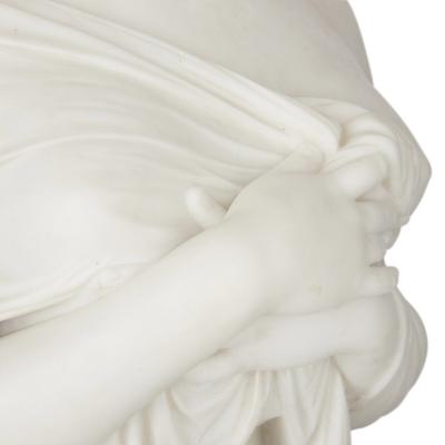 Neoclassical marble sculpture bust after Joseph Chinard