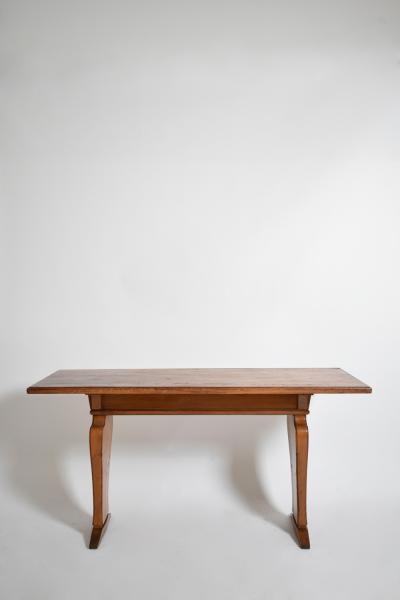 Neoclassical oak console table 1950s 