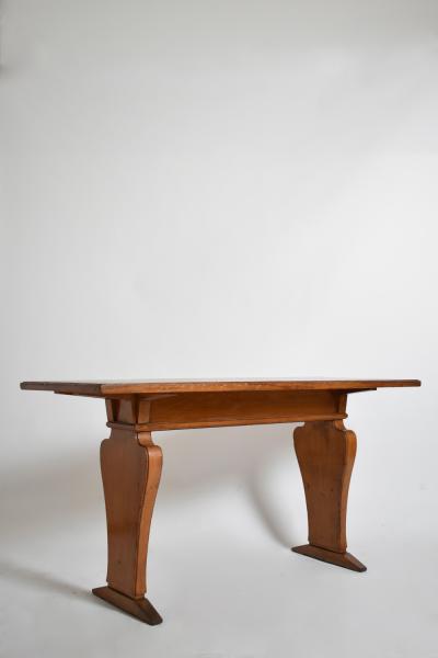 Neoclassical oak console table 1950s 