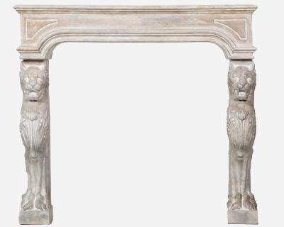 Neoclassical plaster fireplace France circa 1880