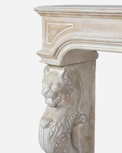 Neoclassical plaster fireplace France circa 1880