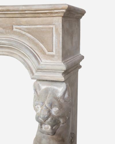 Neoclassical plaster fireplace France circa 1880
