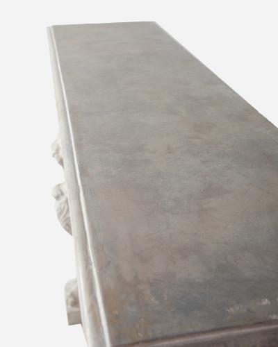 Neoclassical plaster fireplace France circa 1880