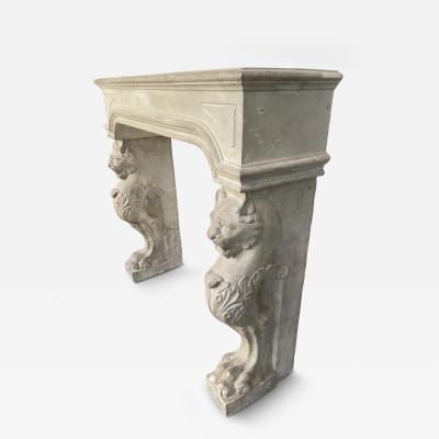 Neoclassical plaster fireplace France circa 1880