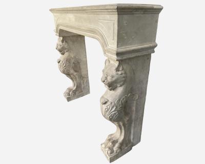 Neoclassical plaster fireplace France circa 1880