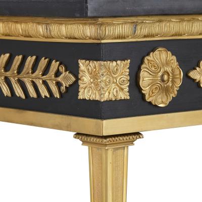 Neoclassical style coffee table with Italian marble specimen top