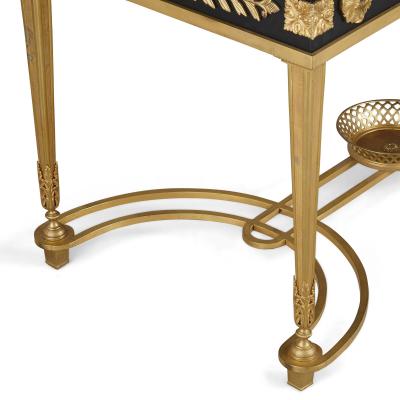 Neoclassical style coffee table with Italian marble specimen top