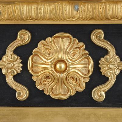 Neoclassical style coffee table with Italian marble specimen top