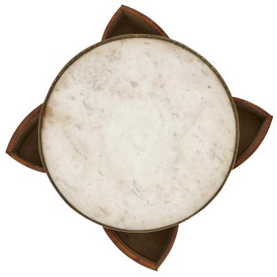 Neoclassical style gilt bronze mounted wooden side table