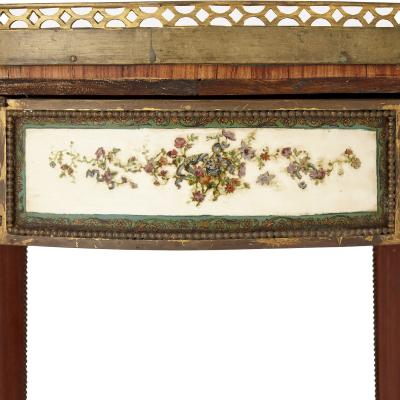 Neoclassical style gilt bronze mounted wooden side table