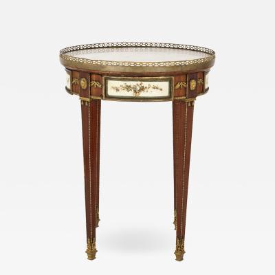 Neoclassical style gilt bronze mounted wooden side table