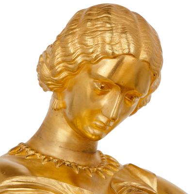 Neoclassical style malachite silvered and gilt bronze clock set