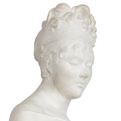 Neoclassical style marble female bust after Joseph Chinard