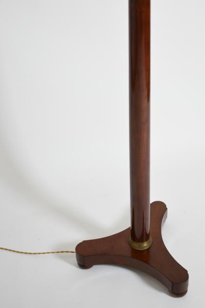 Neoclassical wooden tripod floorlamp 1960s 