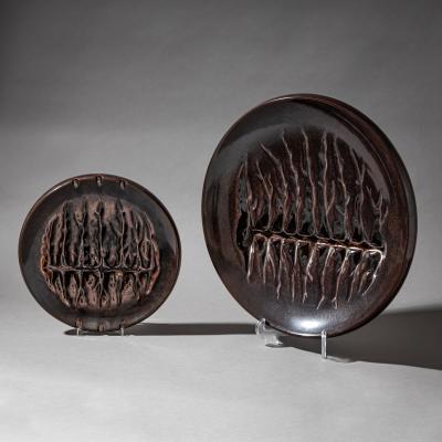 Nereo Boaretto Set of Two Ceramic Bowls by Nereo Boaretto 1914 1977 Italy 1972