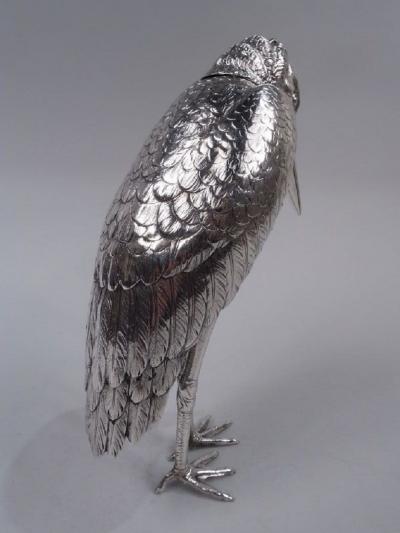 Neresheimer German Silver Brooding Raven Bird Spice Box