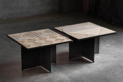 Nerone Ceccarelli Sculptural Stone Side Tables by Nerone Ceccarelli Italy 1970s