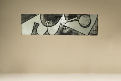 Nerone Patuzzi Nerone Patuzzi Zinc Headboard Panel Italy 1970s