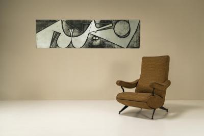 Nerone Patuzzi Nerone Patuzzi Zinc Headboard Panel Italy 1970s