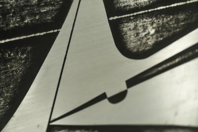 Nerone Patuzzi Nerone Patuzzi Zinc Headboard Panel Italy 1970s