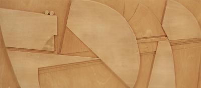Nerone Patuzzi Nerone and Patuzzi Abstract Wood Wall Panel for Forme e Superfici Italy 1970s