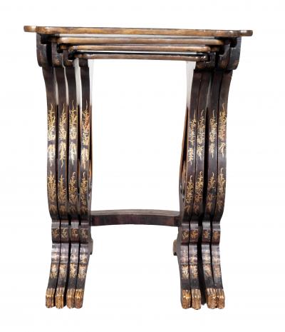 Nest Of Four Chinese Export Lacquer Nesting Tables