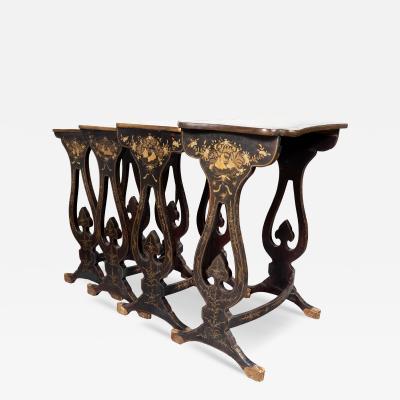 Nest Of Four Chinese Export Lacquer Nesting Tables