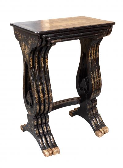 Nest Of Four Chinese Export Lacquer Tables