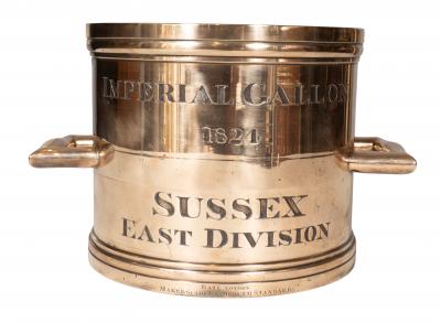 Nest Of Seven Bell Metal Measures For East Sussex England