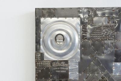 Neufeldt Max Max Neufeldt Aluminum Collage Assemblage Sculpture 1985