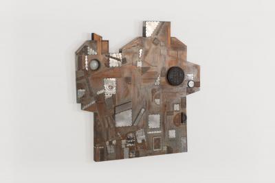 Neufeldt Max Max Neufeldt Metal Collage Assemblage Sculpture 1975c